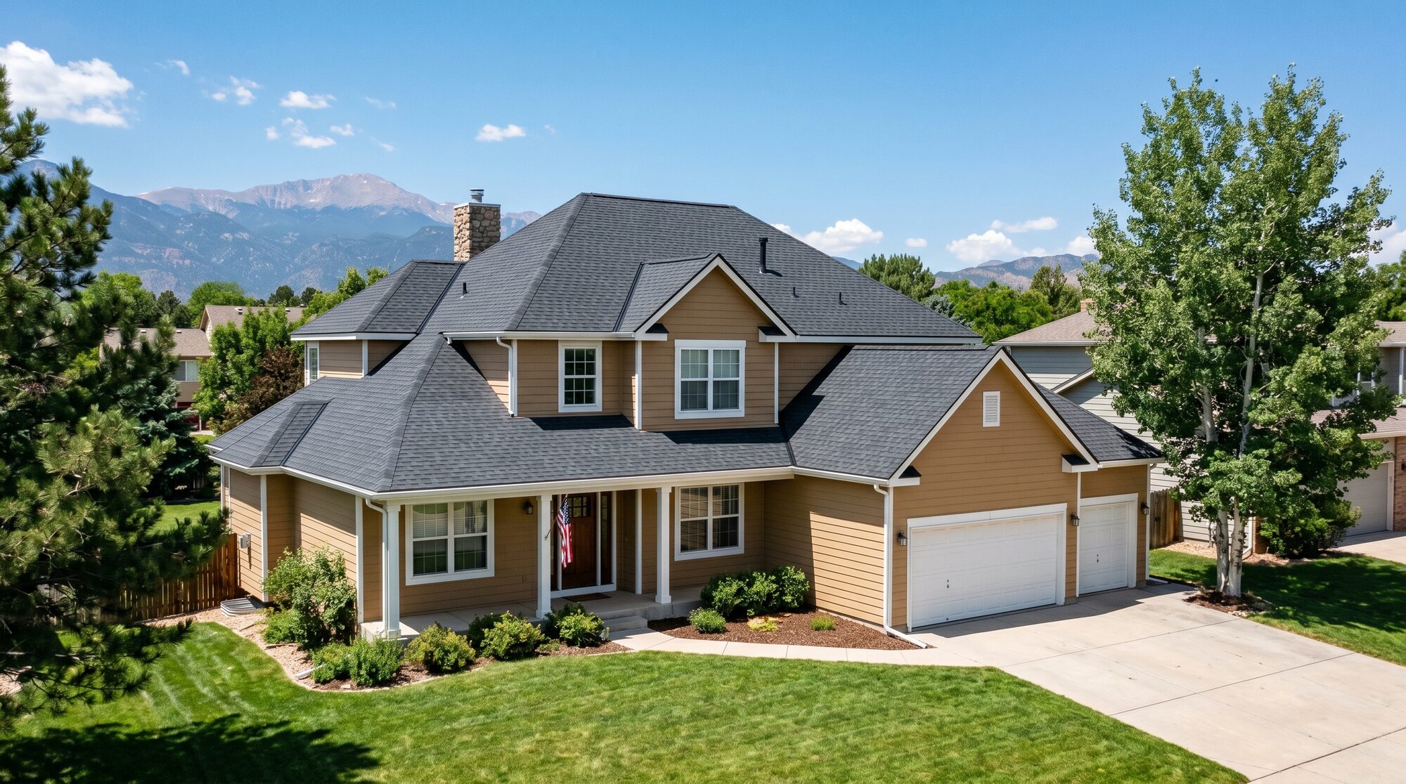 New Class-4 architectural shingle roof after replacement